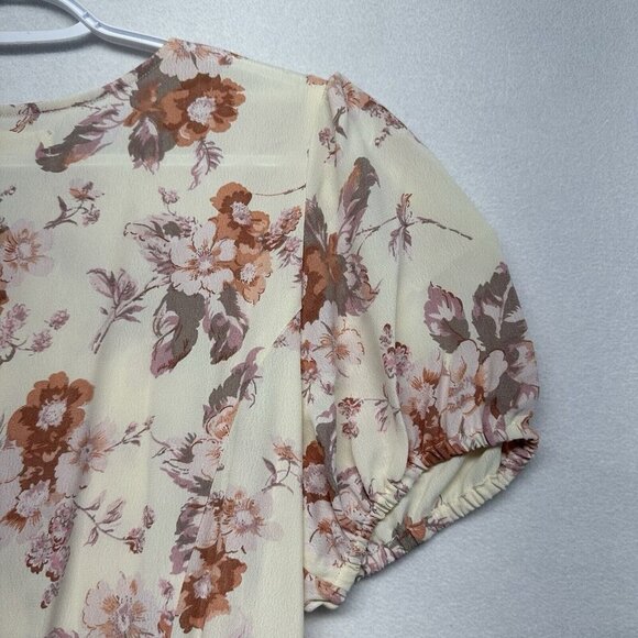 Christy Dawn Ivory Floral Tiered Maxi Dress Size M/L Recycled Deadstock Fabric - Picture 7 of 12